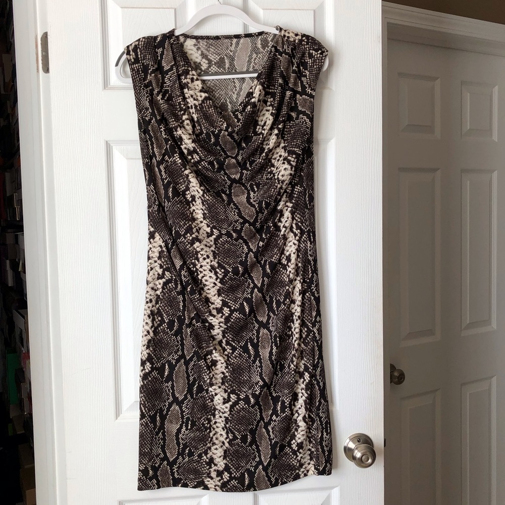 Animal print dress.